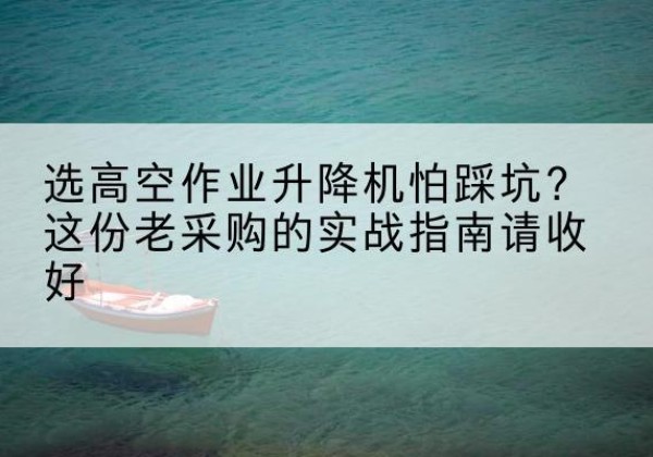 宣城高空作业升降机厂家推荐-选高空作业升降机怕踩坑？这份老采购的实战指南请收好